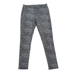 Bar III Womens Legging Pants L Pin Black White Chevron Pull On Strech Mid Waist